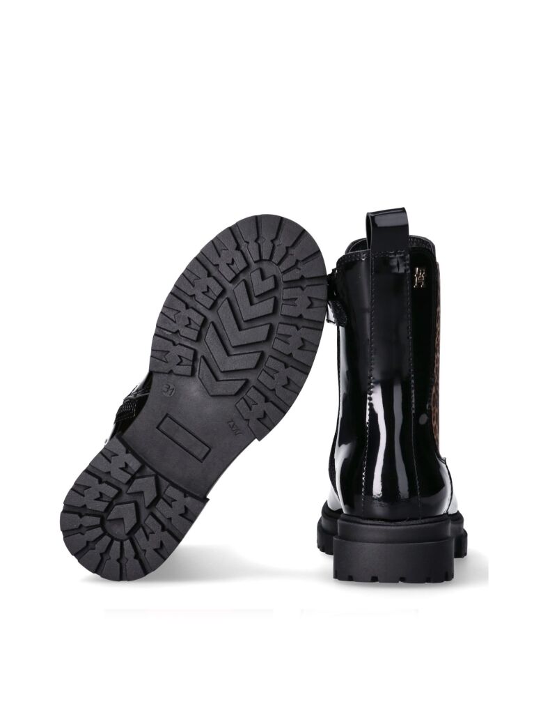 Μαύρο TH Monogram Μποτάκια Με Cleat Σόλα  Κορίτσια