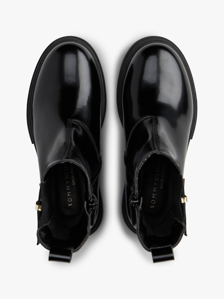 Μαύρο TH Monogram Μποτάκια Με Cleat Σόλα  Κορίτσια