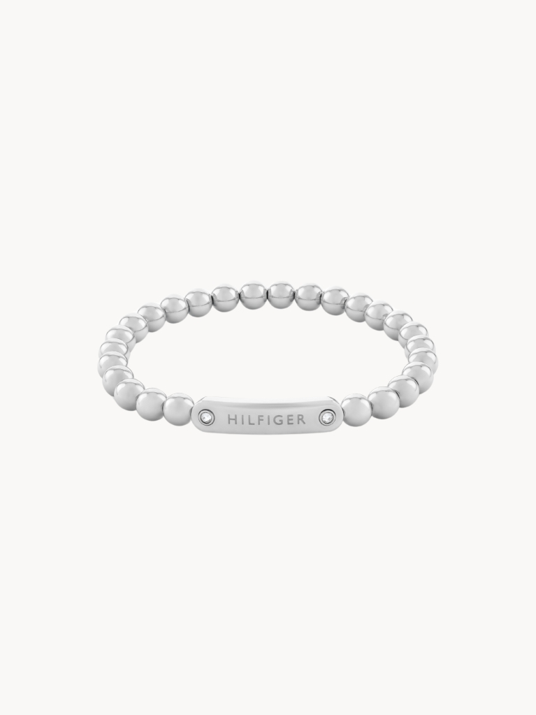 Silver Stainless Steel Beads Bracelet  Women