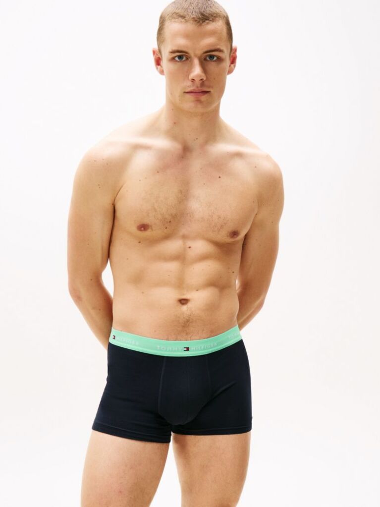 Multi 3-Pack Logo Waistband Trunks  Men