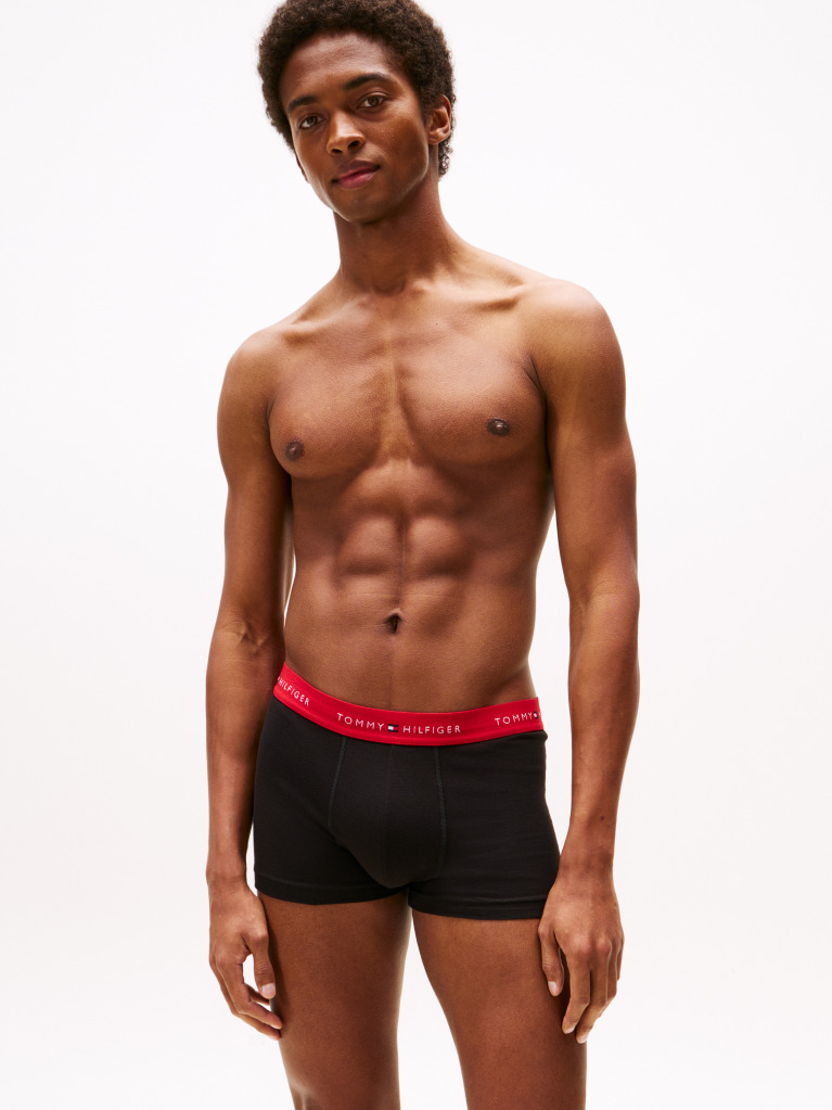 Multi 3-Pack Logo Waistband Trunks  Men