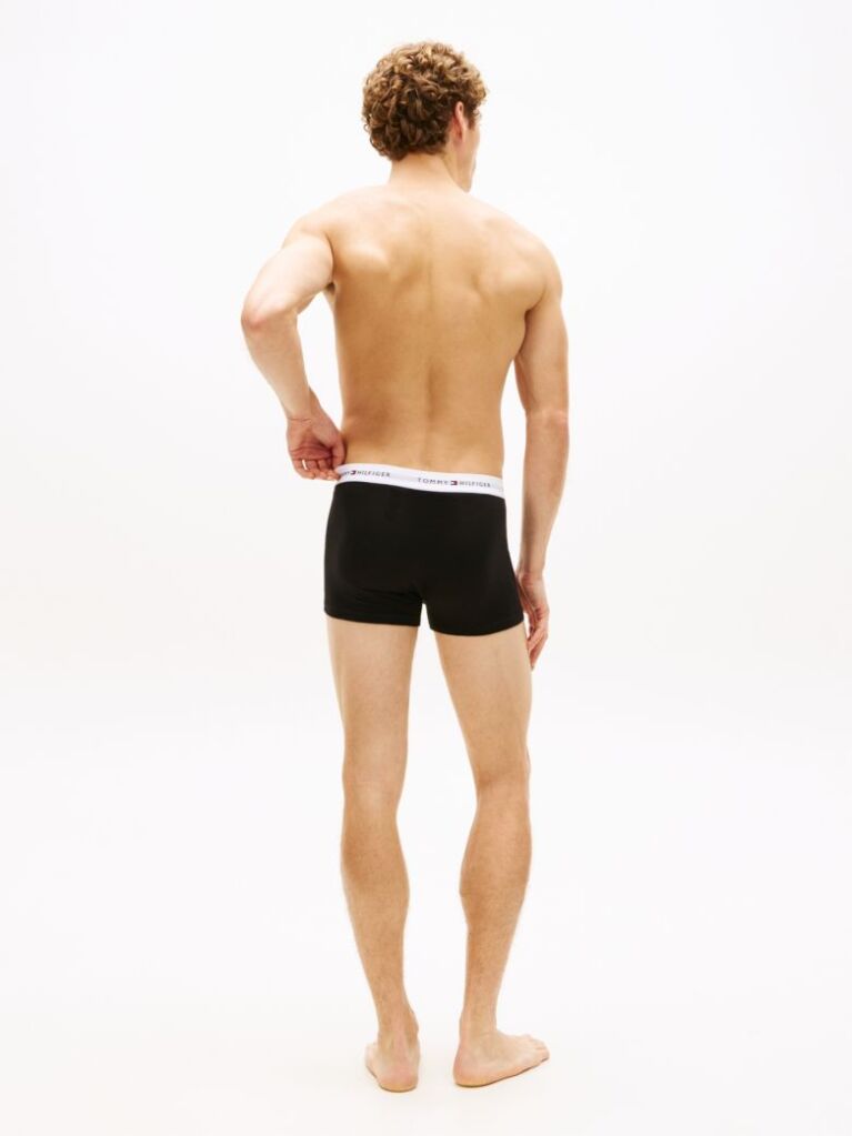 Black 5-Pack Logo Waistband Trunks  Men