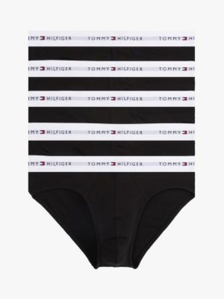 Black 5-Pack Signature Logo Waistband Briefs  Men