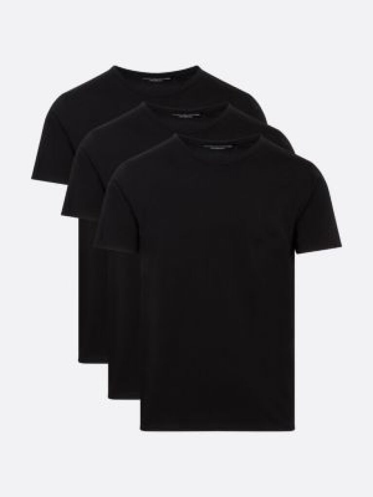 Black 3-Pack Premium Essential Stretch T-Shirts  Men