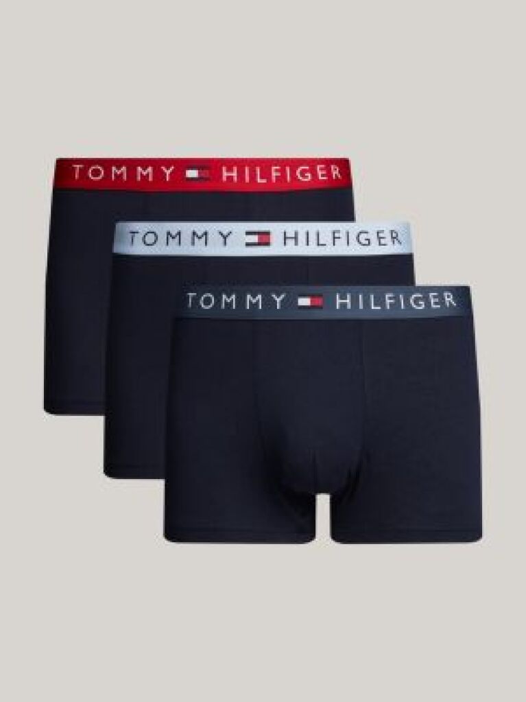 Multi 3-Pack TH Original Logo Waistband Trunks  Men
