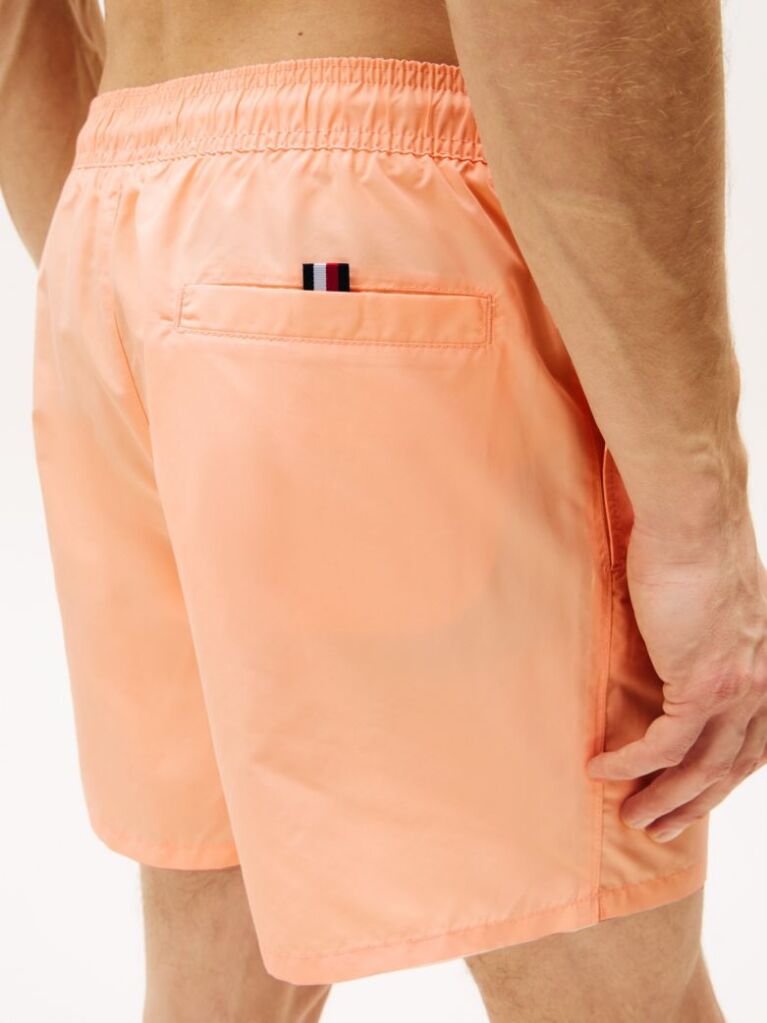 Orange Original Logo Mid Length Swim Shorts  Men