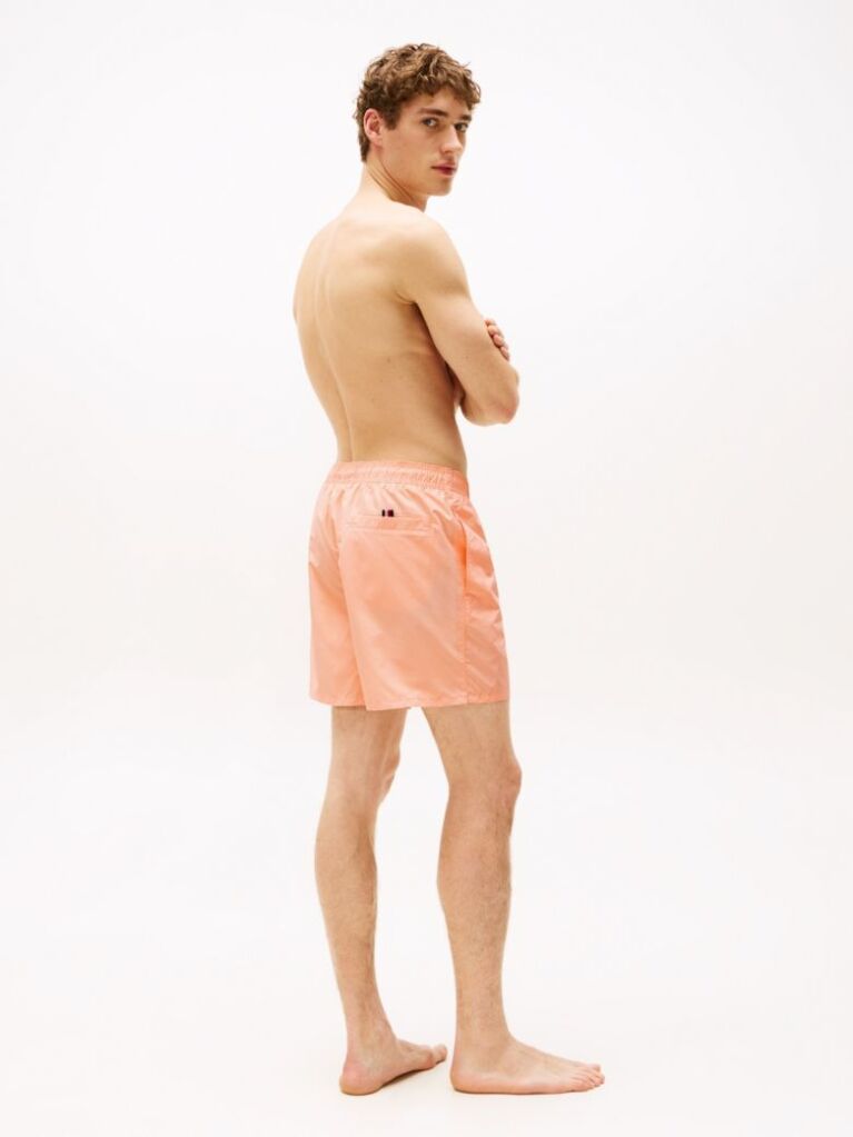 Orange Original Logo Mid Length Swim Shorts  Men