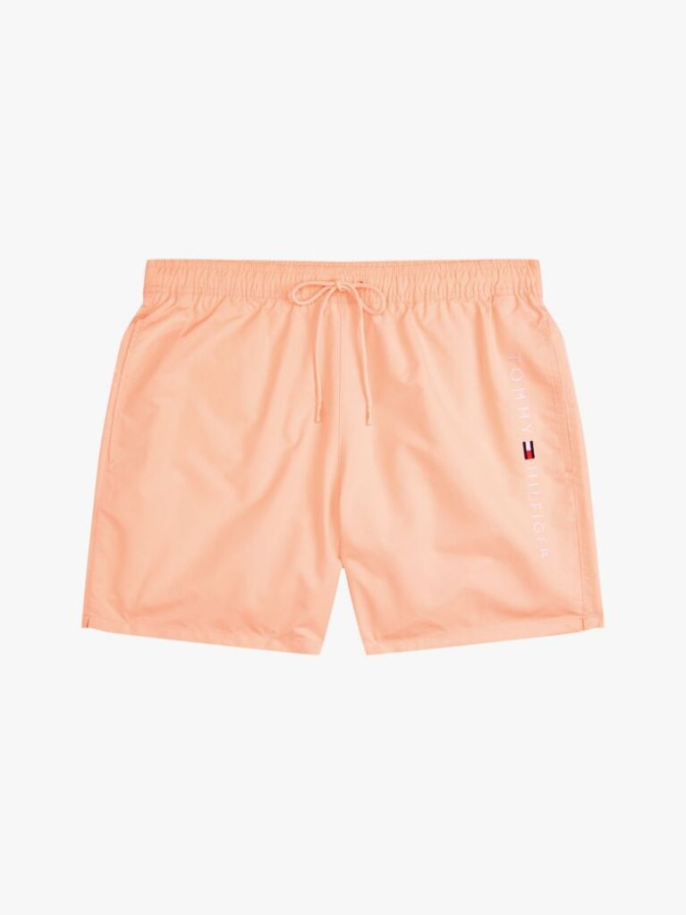 Orange Original Logo Mid Length Swim Shorts  Men