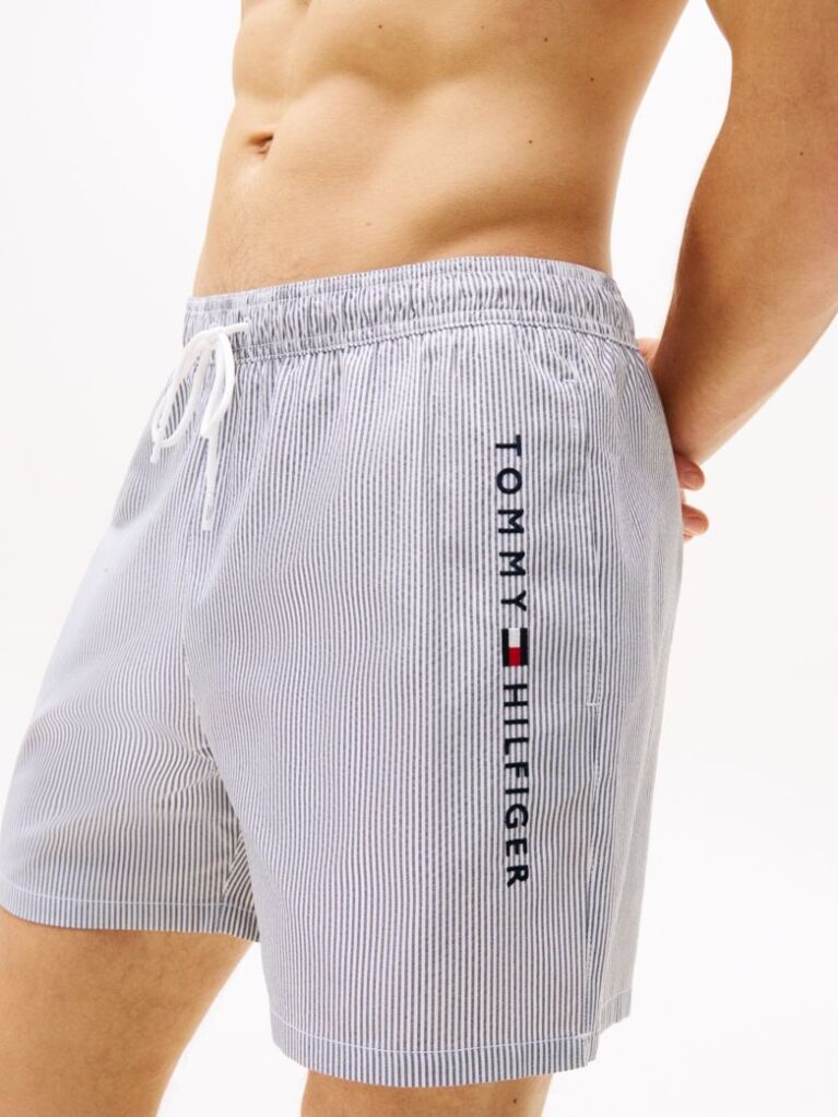 Multi Original Ithaca Stripe Mid Length Swim Shorts  Men