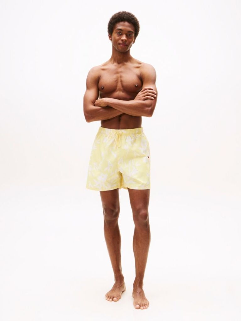 Multi Original Print Mid Length Swim Shorts  Men