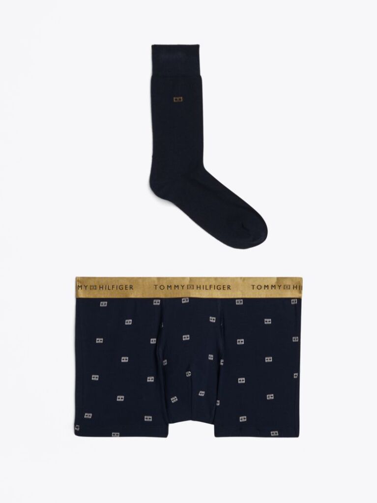 Multi Print Trunks And Socks Gift Set  Men