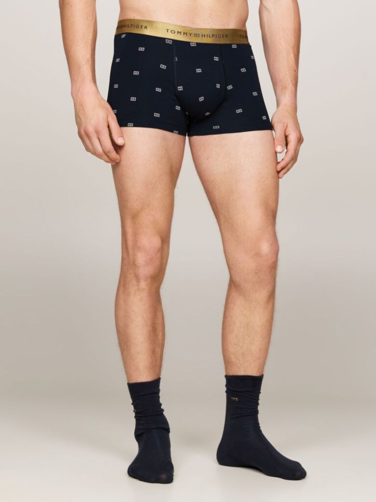 Multi Print Trunks And Socks Gift Set  Men