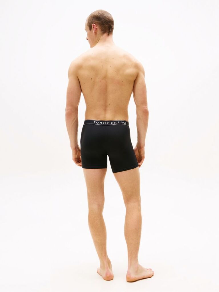 Black 3-Pack Logo Waistband Boxer Briefs  Men