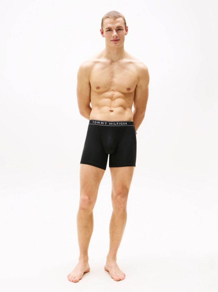 Black 3-Pack Logo Waistband Boxer Briefs  Men