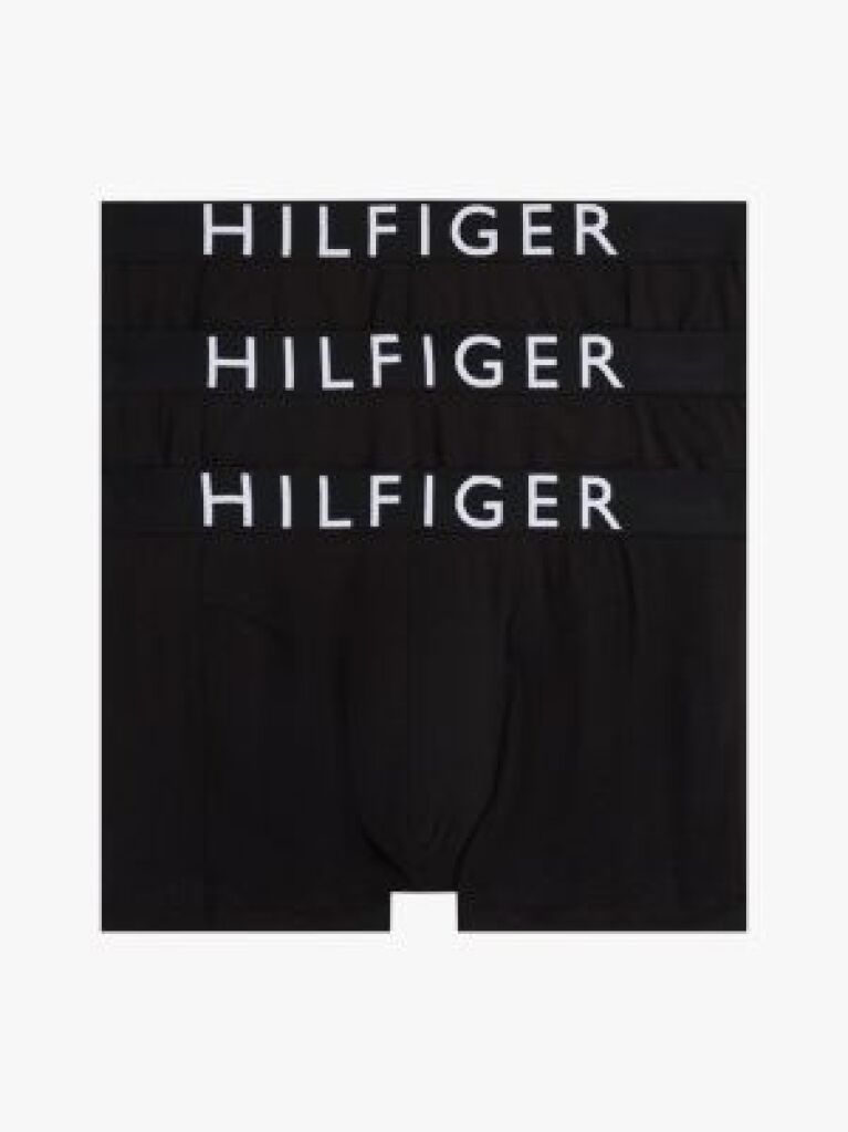 Black 3-Pack Logo Waistband Trunks  Men