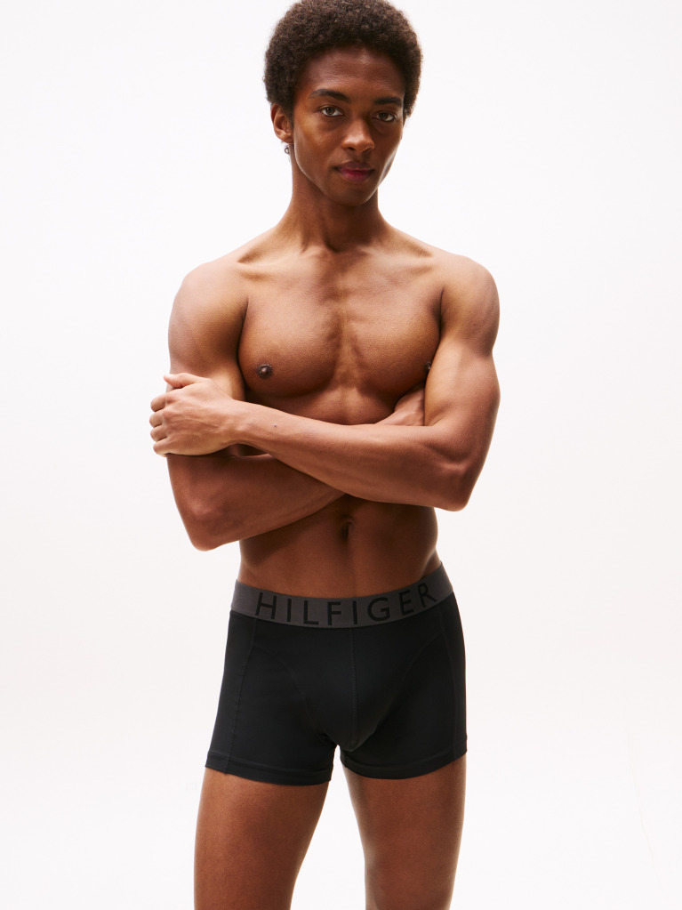 Multi 3-Pack Microfibre Logo Waistband Trunks  Men
