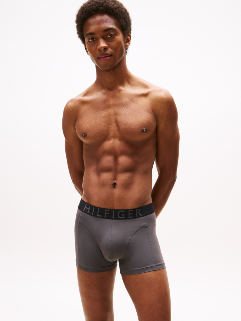 Multi 3-Pack Microfibre Logo Waistband Trunks  Men
