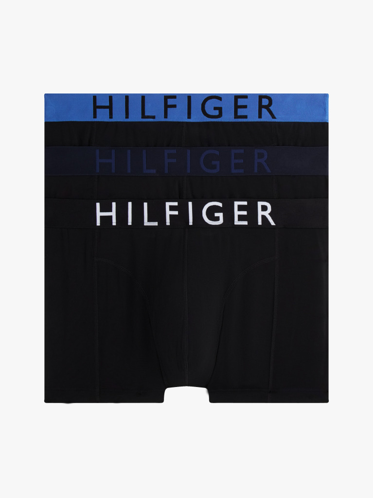 Multi 3-Pack Microfibre Logo Waistband Trunks  Men