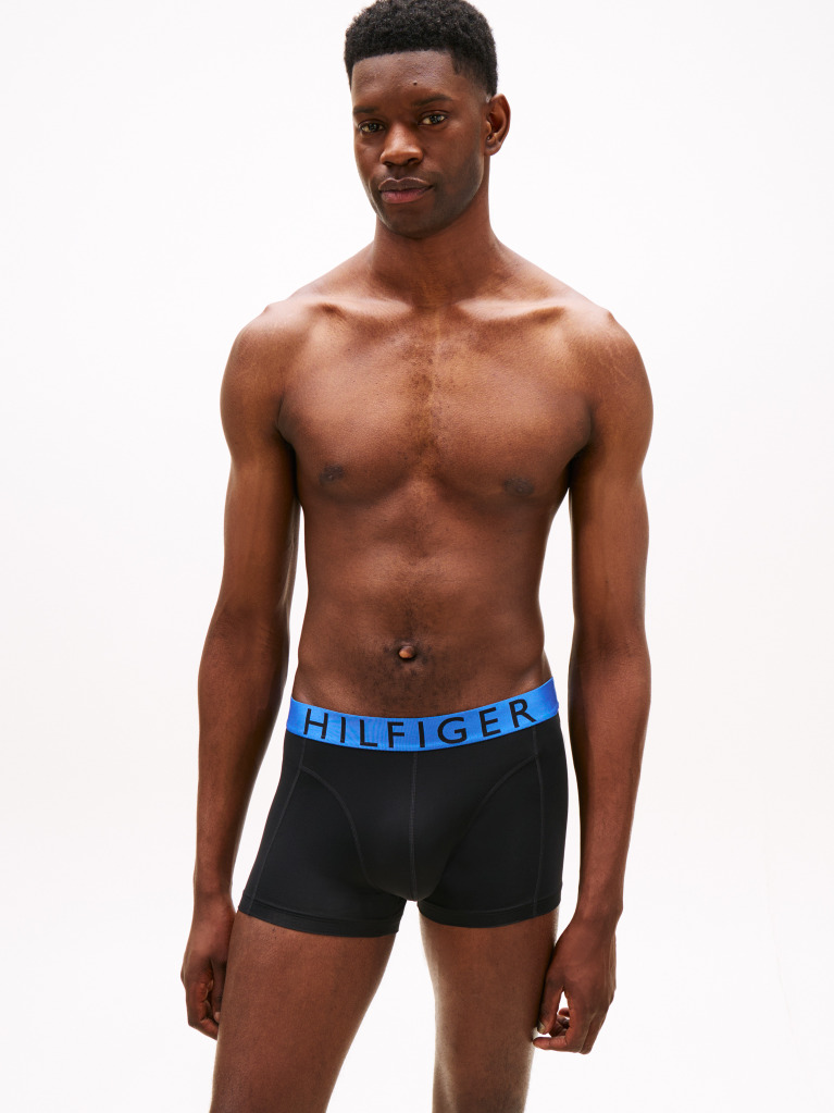 Multi 3-Pack Microfibre Logo Waistband Trunks  Men