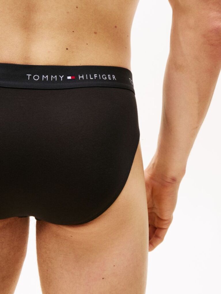 Black 3-Pack Signature Logo Waistband Briefs  Men
