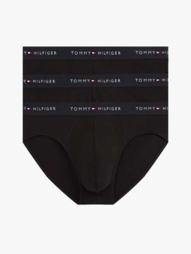 Black 3-Pack Signature Logo Waistband Briefs  Men