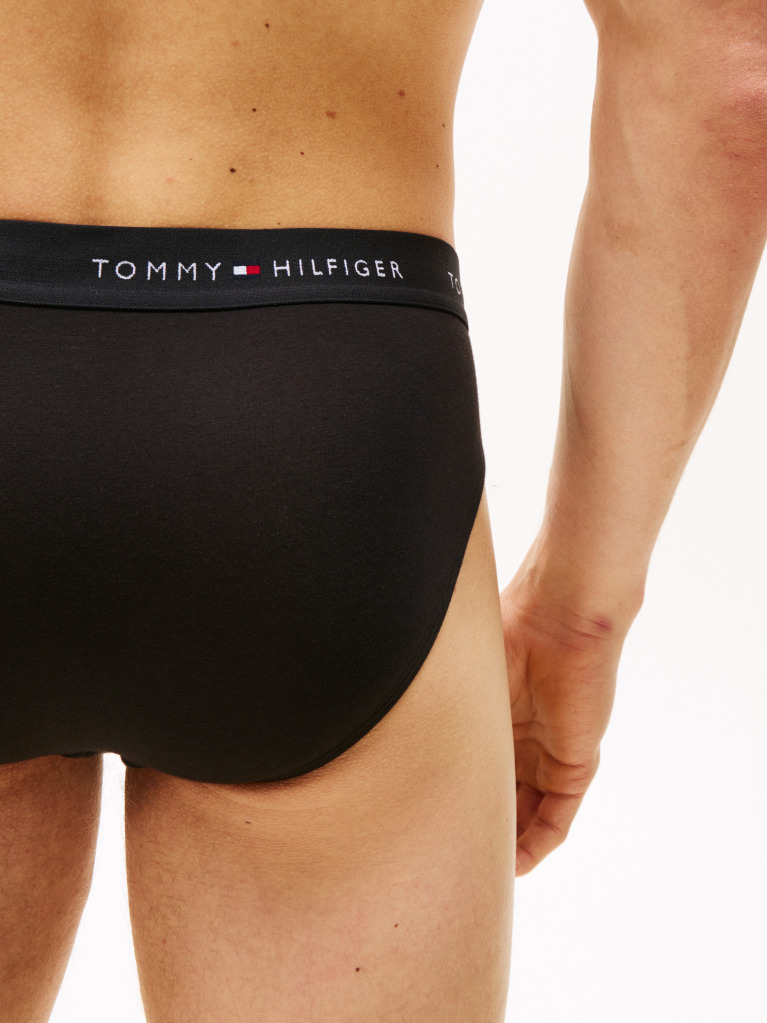 Black 3-Pack Signature Logo Waistband Briefs  Men