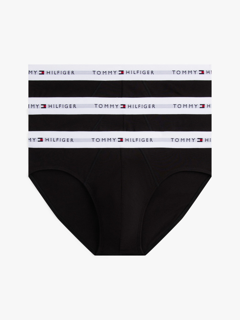 Black 3-Pack Signature Logo Waistband Briefs  Men