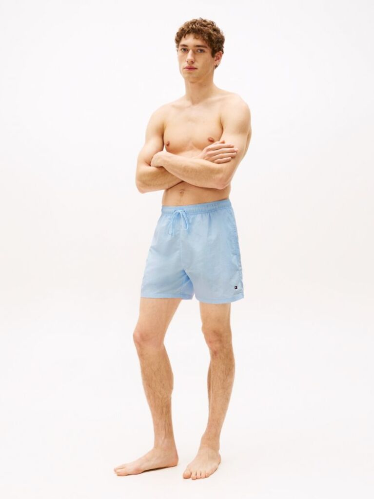 Blue Essential Mid Length Swim Shorts  Men