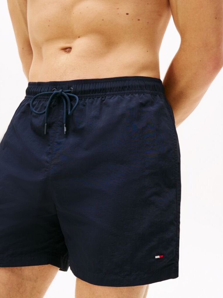 Blue Essential Mid Length Swim Shorts  Men