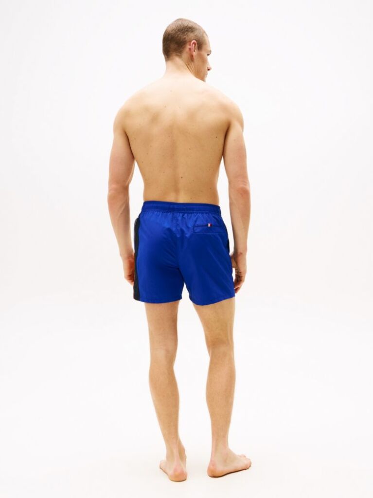 Blue Hilfiger Flag Slim Mid Length Swim Shorts  Men