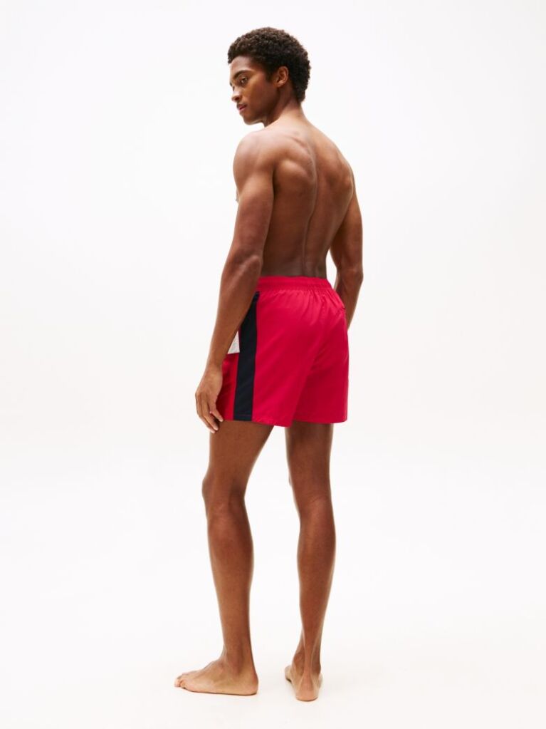 Pink Hilfiger Flag Slim Mid Length Swim Shorts  Men