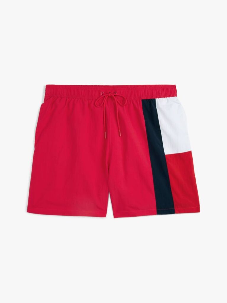 Pink Hilfiger Flag Slim Mid Length Swim Shorts  Men