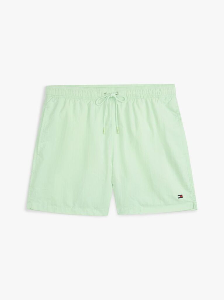Green Signature Logo Mid Length Swim Shorts  Men