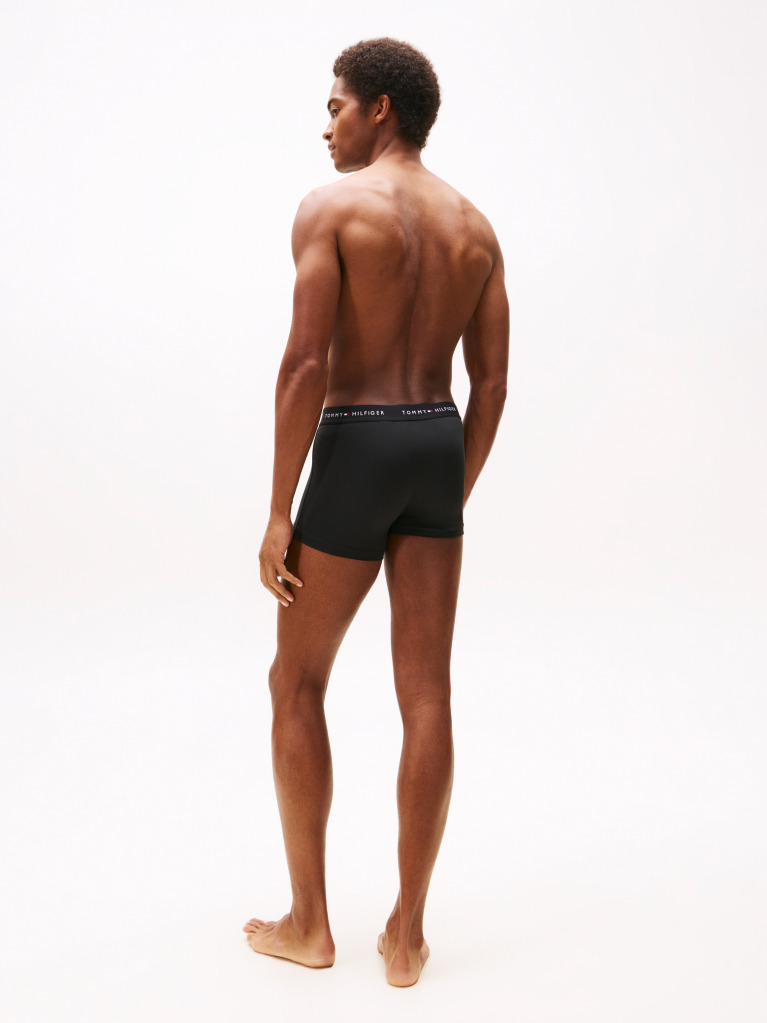 Black 3-Pack Signature Microfibre Trunks  Men