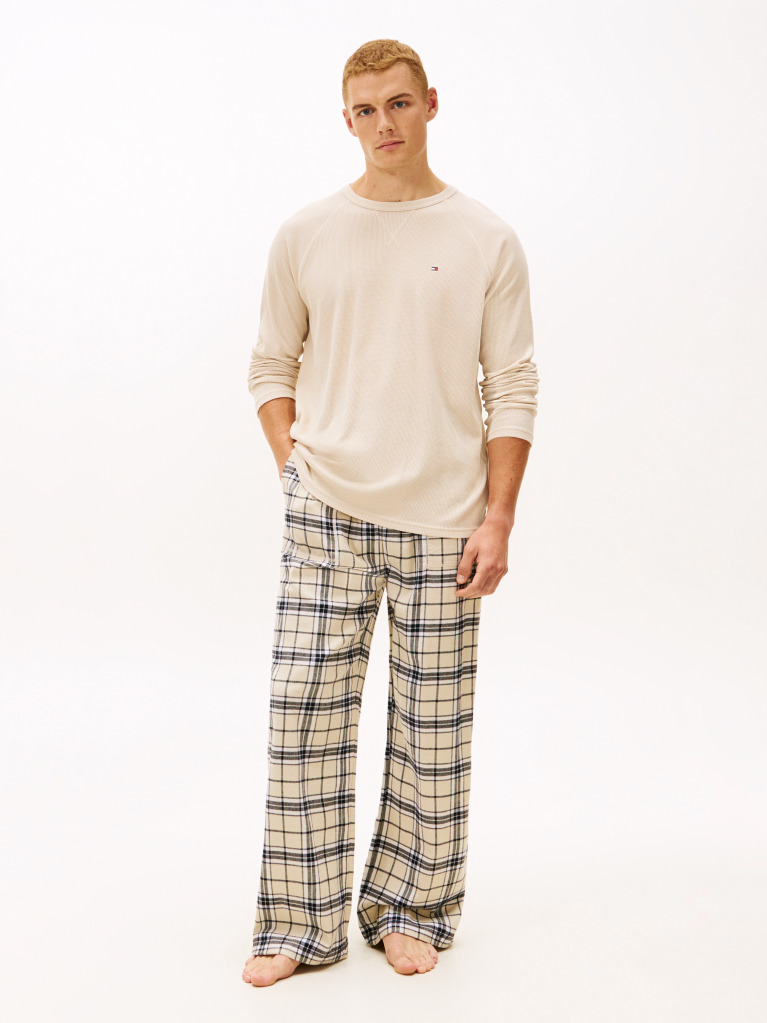 Multi Essential Waffle Knit Flannel Pyjama Gift Box  Men