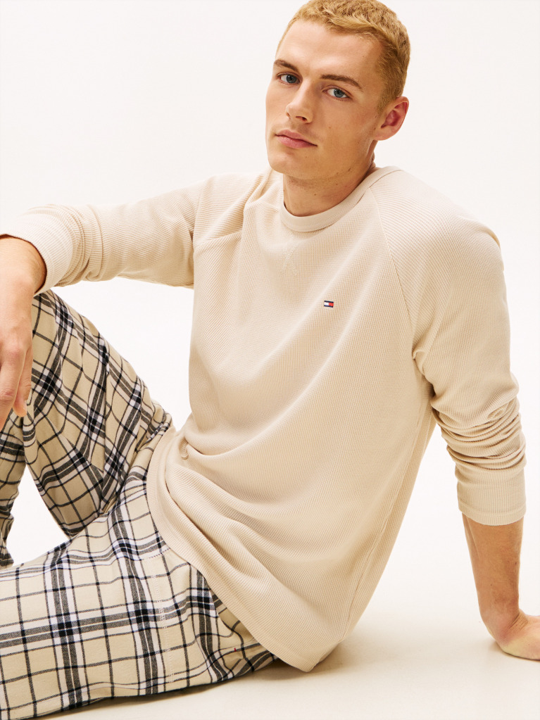 Multi Essential Waffle Knit Flannel Pyjama Gift Box  Men