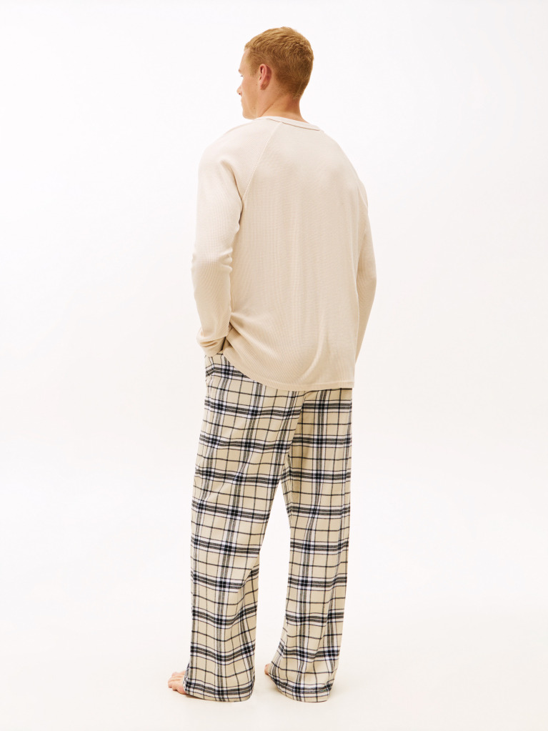 Multi Essential Waffle Knit Flannel Pyjama Gift Box  Men