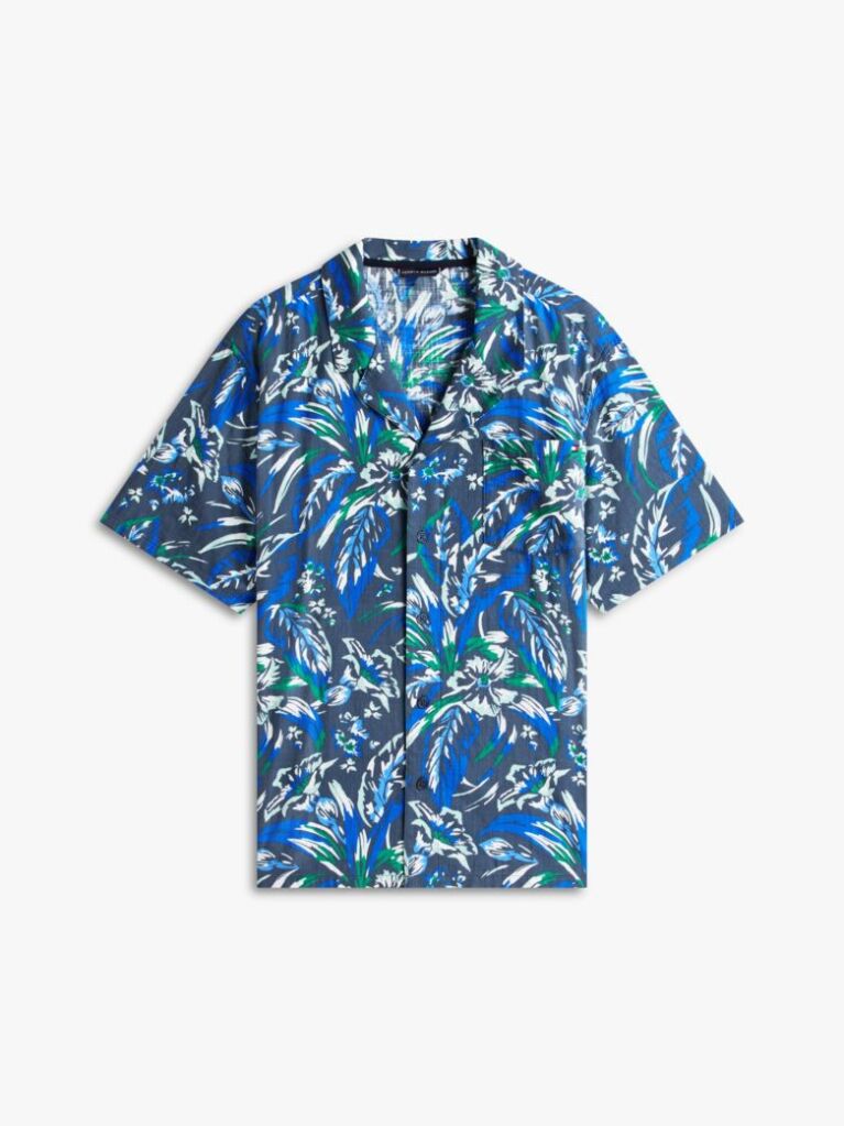 Multi Essential Print Bowling Shirt  Men