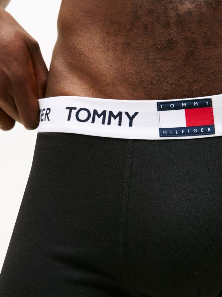 Black 3-Pack Heritage Logo Waistband Trunks  Men