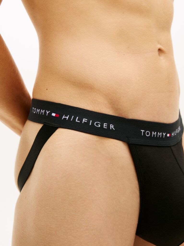 Black 3-Pack Signature Logo Waistband Jockstraps  Men
