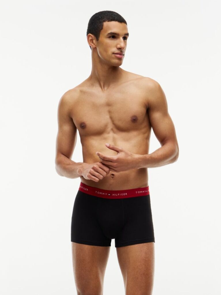 Multi 3-Pack Signature Repeat Logo Waistband Trunks  Men