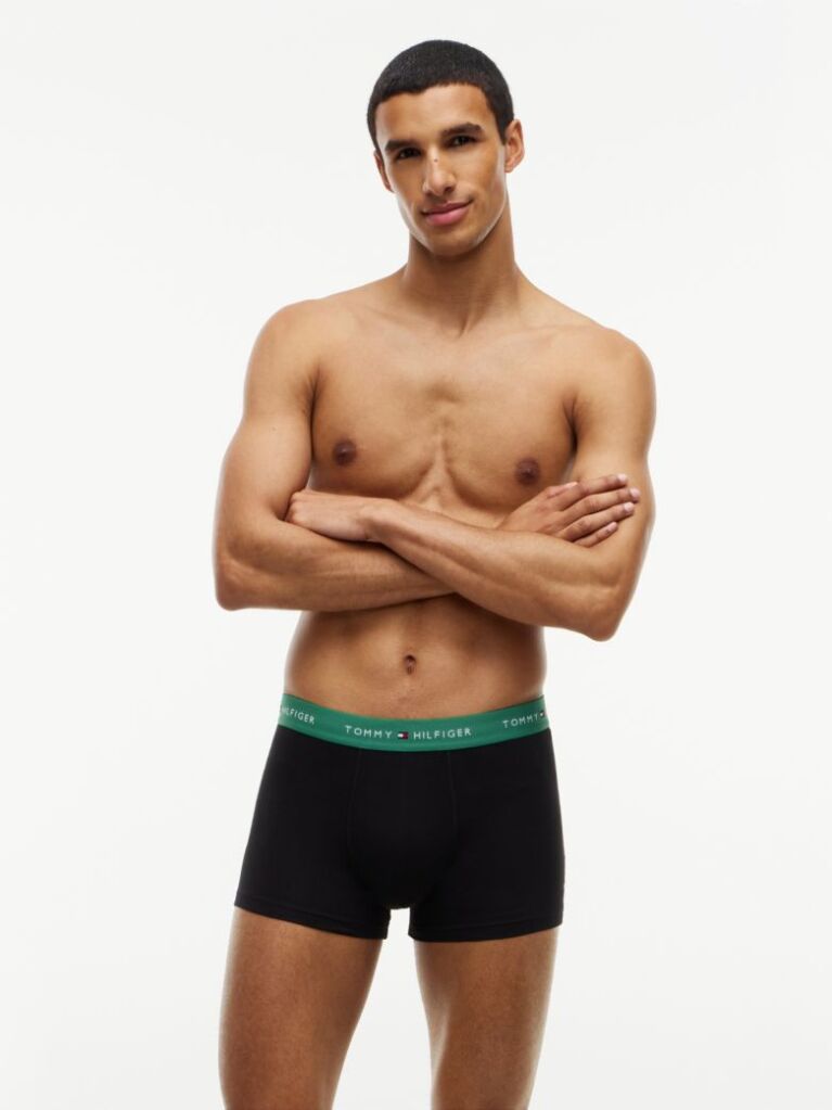 Multi 3-Pack Signature Repeat Logo Waistband Trunks  Men