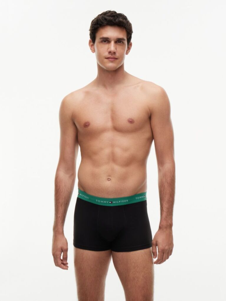Multi 3-Pack Signature Repeat Logo Waistband Trunks  Men