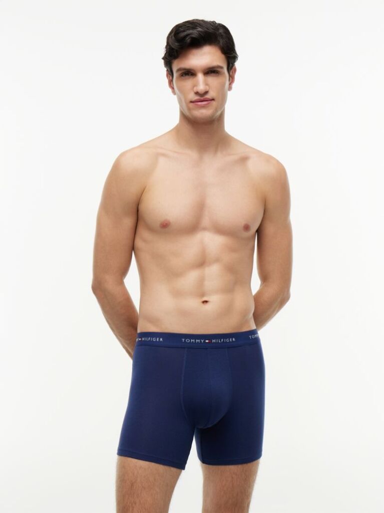 Multi 3-Pack Logo Waistband Trunks  Men