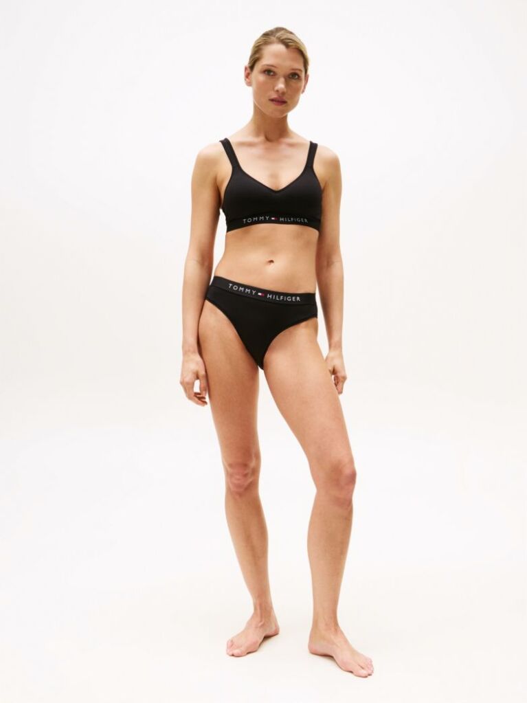 Black TH Original Logo Waistband Briefs  Women