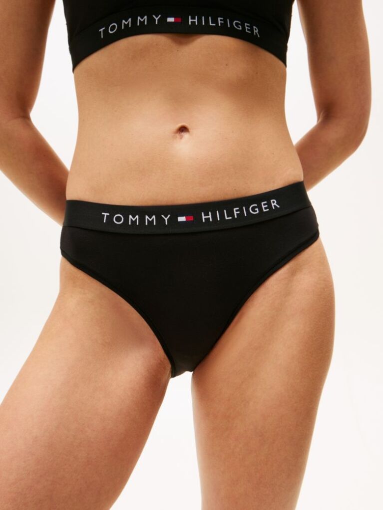Black TH Original Logo Waistband Briefs  Women