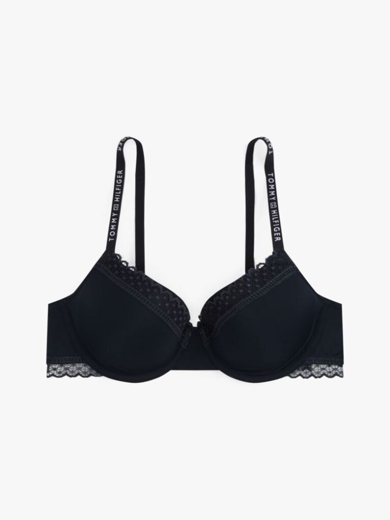Blue Tonal Lace Demi-Cup Bra  Women