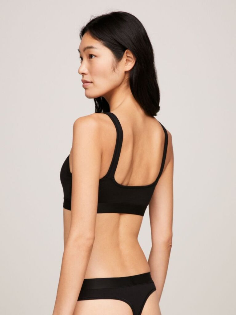 Μαύρο Σουτιέν Bralette Με Ενίσχυση Και Λογότυπο  Γυναίκες
