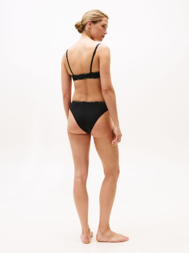 Black Repeat Logo Non-Wired Push-Up Bra  Women