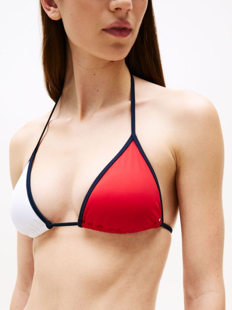 Μπλε Μπικίνι Τοπ Με Σημαία Hilfiger Και Ενίσχυση  Γυναίκες